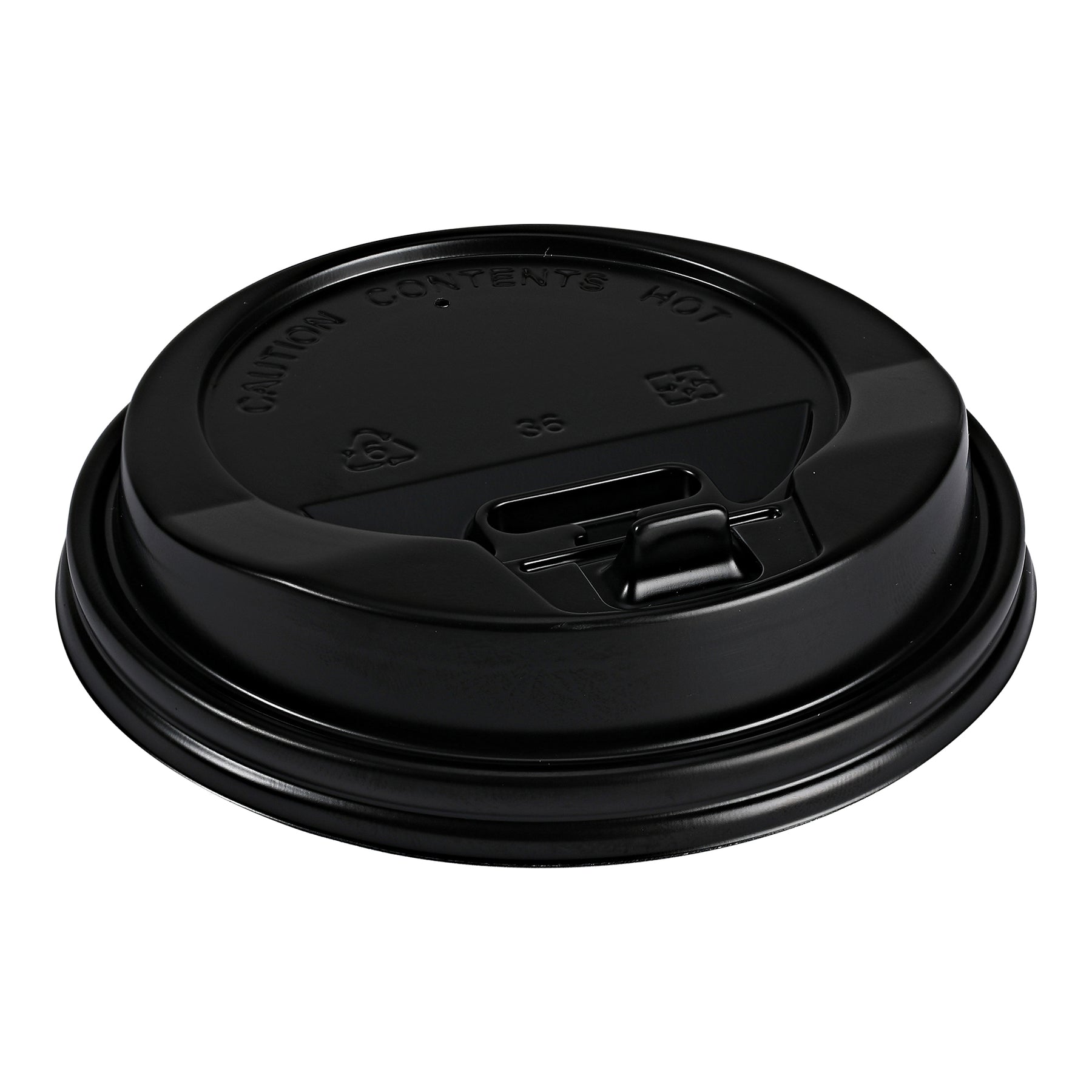 Empress E1020-DLB Dome Lid for 10-20oz Paper Hot Cups Black 90 mm Rim 1000/CS