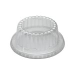 Solo Cup DF8-0090 Lid Flat Top Dome Clear - PET for VS506, VS608 1000/CS