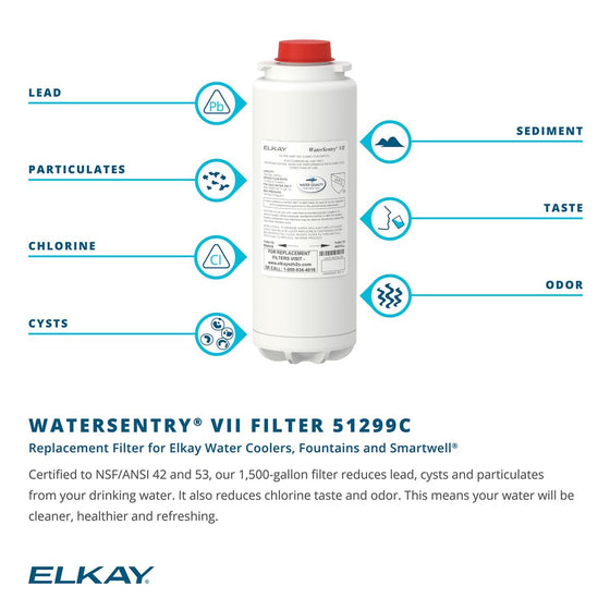Elkay Commercial 51299C Elkay WaterSentry VII Replacement Filter for Coolers and Fountains