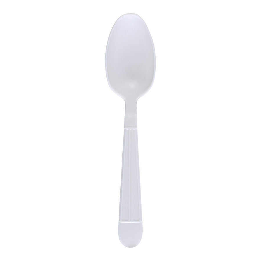 Empress E187002 Teaspoon White Wrapped Heavy Weight Polypro 1000/CS