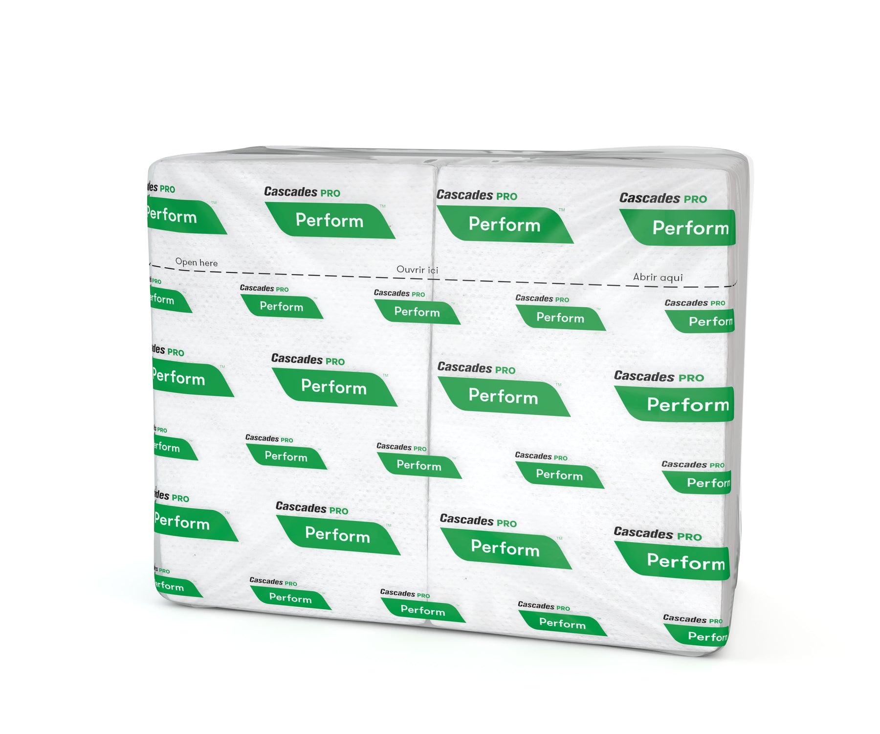 Cascades PRO T410 Perform Interfold Napkin White 8.5" X 12.63" 1-Ply 376 Sheets 16/CS