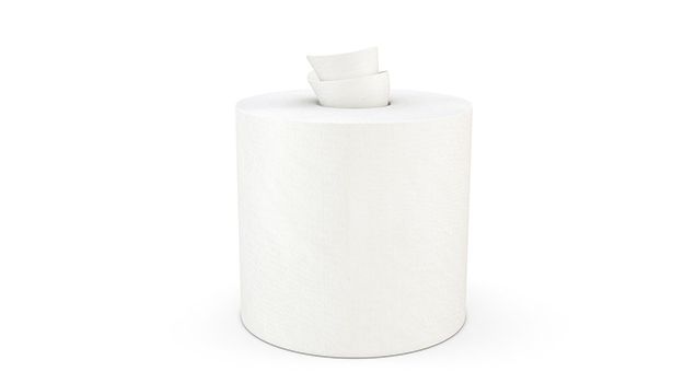 Cascades PRO W411 Tuff-Job DRC Medium Weight Wiper White 8" X 13" 369 Count CP Roll 6/CS