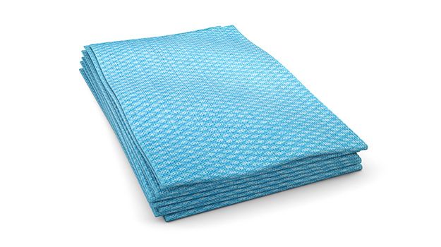 Cascades PRO W902 Tuff-Job Economy Foodservice Wiper Blue/White 12" X 24" 1/4 Fold 200/CS
