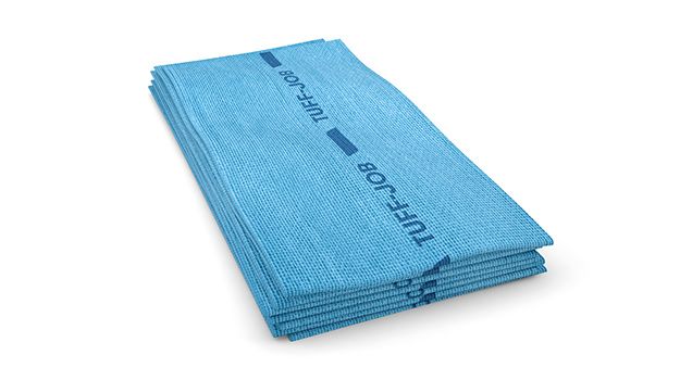 Cascades PRO W920 Tuff-Job Antimicrobial Food Wiper Blue/Blue Logo 12" X 24", 1/4 Fold 150/CS