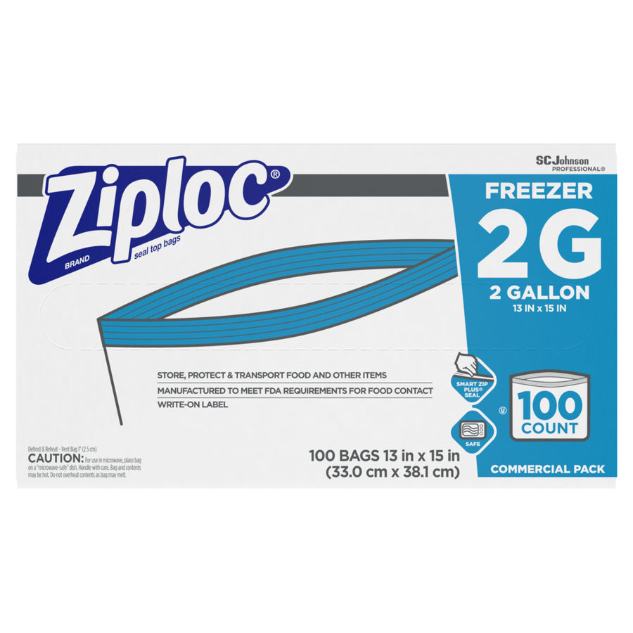 Ziploc 682254 Ziploc Freezer Bags 2 Gallon 100/CS