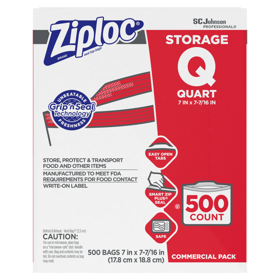 Ziploc 364899 Ziploc Storage Bags 1 Quart 500/CS