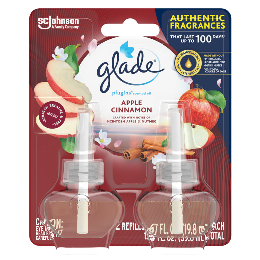 Glade 375748 Glade PlugIns Scented Oil 1.34 oz. Refill Apple Cinnamon 12/CS