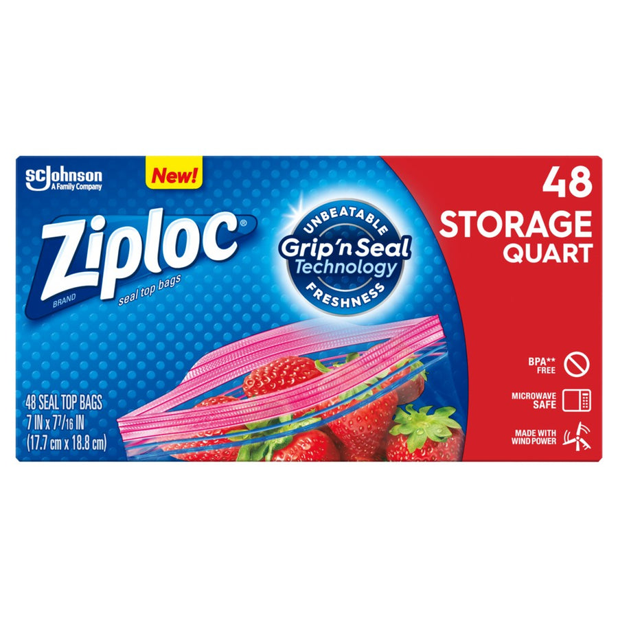 Ziploc 351317 Ziploc Storage Bag 1 Quart Value Pack 432/CS