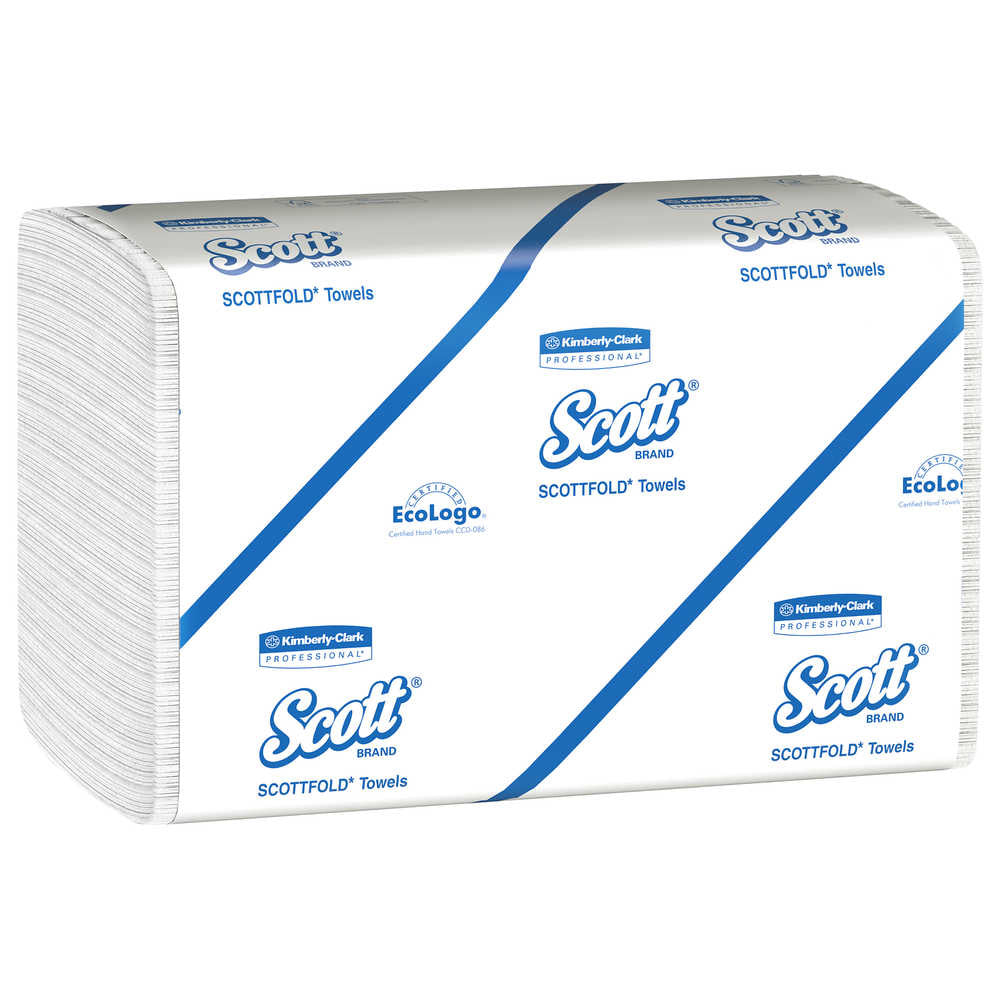 Scott 01960 Scott Scottfold M Towels White 7.8" x 12.4" 4375/CS