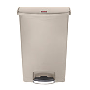 Rubbermaid 1883552 Slim Jim Step-On Resin Container Beige 24 Gallon / 91L Front Step