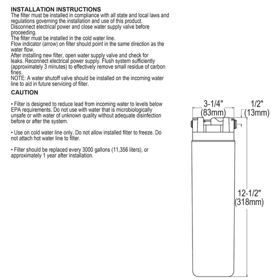 Halsey Taylor 55898C_12PK Halsey Taylor WaterSentry Plus Replacement Filters (12) (Bottle Fillers)