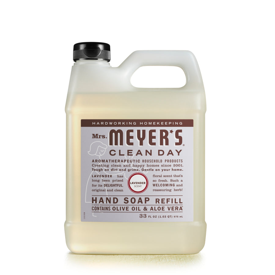 Mrs. Meyers 651318 Mrs. Meyer's Clean Day Hand Soap 33 oz. Refill, Lavender 6/CS
