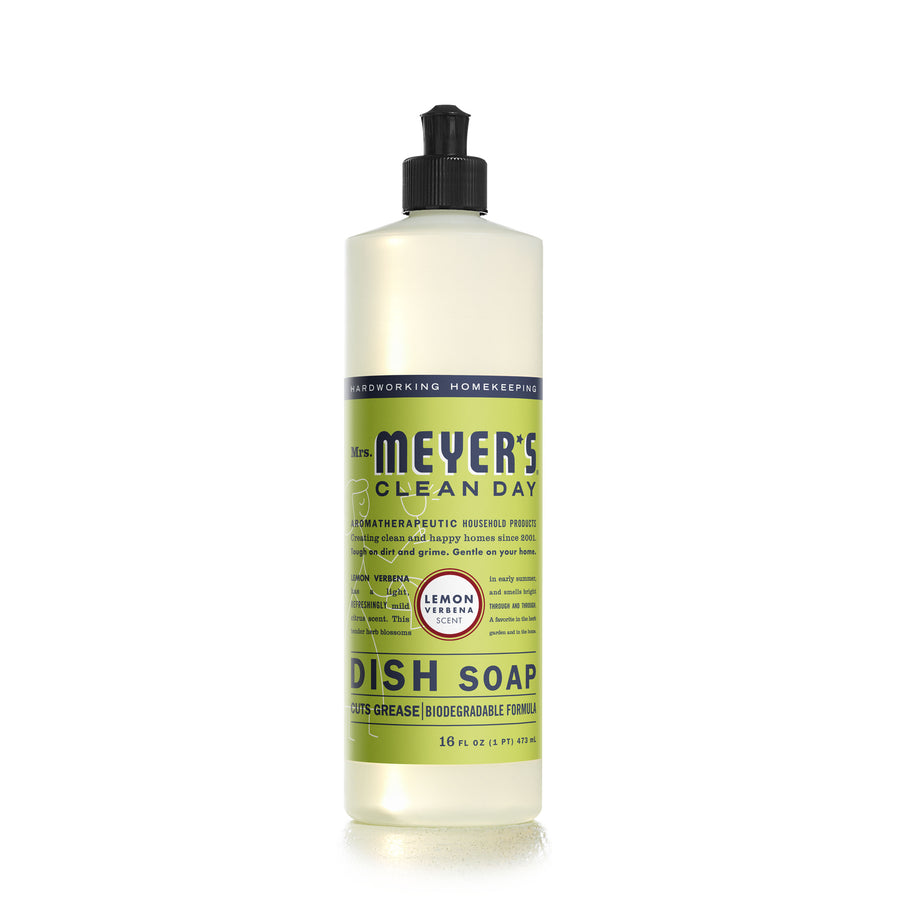 Mrs. Meyers 372575 Mrs. Meyer's Clean Day Dish Soap 16 oz. Lemon Verbena 6/CS