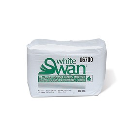 Kruger 06700 White Swan Dispenser Napkin 1 Ply 12" x 13" 5400/CS