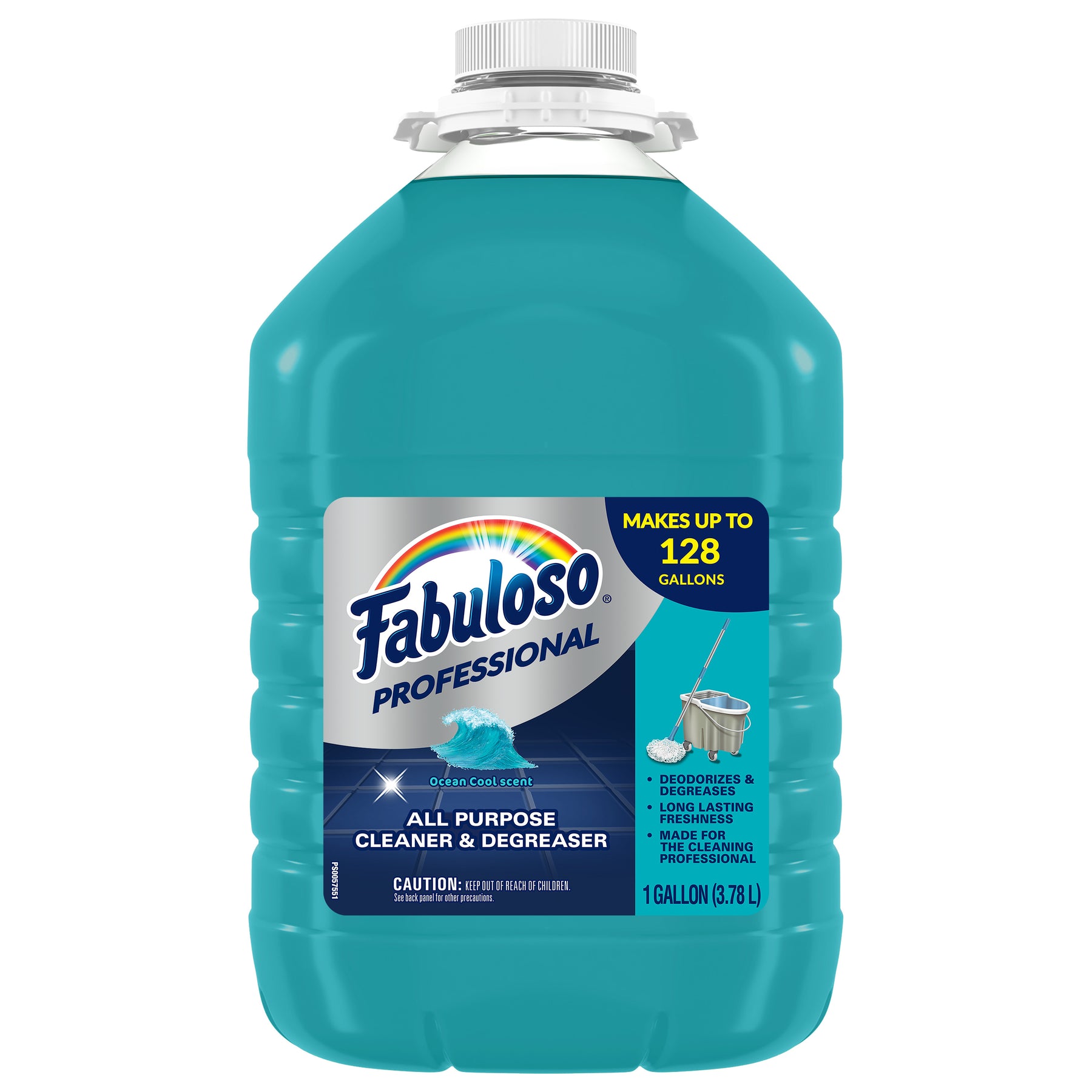 Fabuloso US05252A Fabuloso Pro All Purpose Cleaner Ocean Cool Concentrate 1 Gallon 4/CS