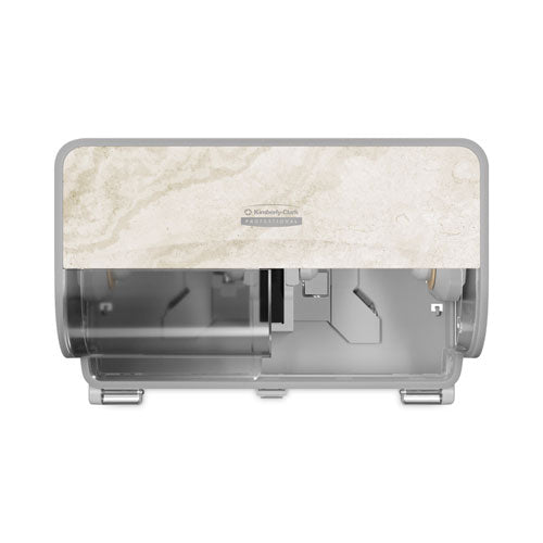Kimberly-Clark Professional* 58742 ICON Coreless Standard Roll Toilet Paper Dispenser, 8.43 x 13 x 7.25. Warm Marble