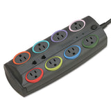 Kensington K62691NA smartsockets surge protector, 8 ac outlets, 8 ft cord, 3,090 j, dark gray 2