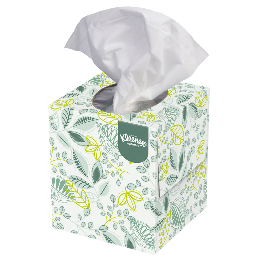 Kleenex 21272 KLEENEX Naturals Facial Tissue White 8.3" x 7.8" 95 Count 36/CS