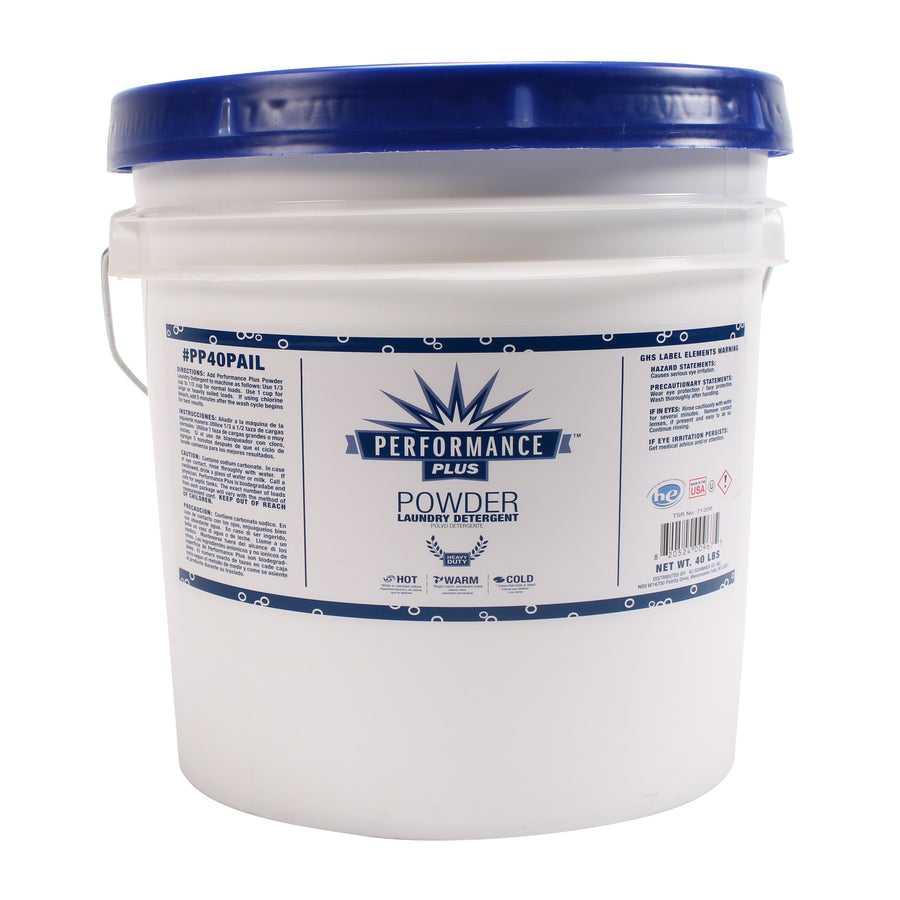 Performance Plus PP40PAIL Laundry Detergent HE 40 LB Pail Low Suds