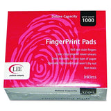LEE 03127 Inkless Fingerprint Pad, 2.25" x 175", Black, 12/Pack 2