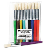 Charles Leonard 73210 Stubby Brush Set, Natural Bristle, Round Profile, 10/set 2