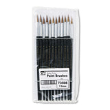Charles Leonard 73508 Artist Brush, Size 8, Camel Hair, Round Profile, 12/pack 2