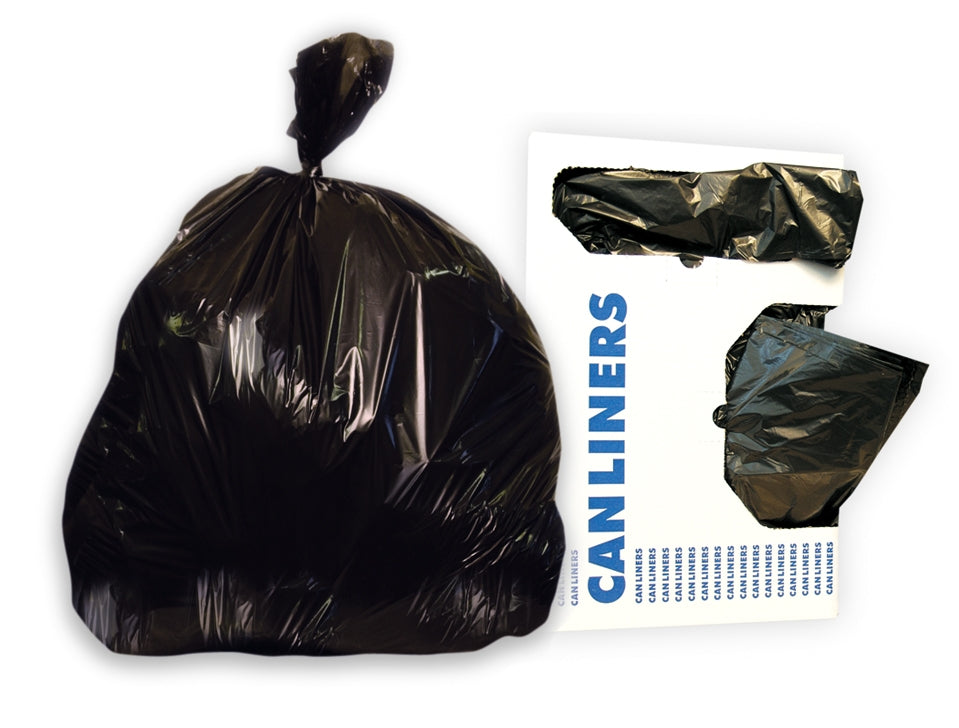 Heritage Bag H8647AK 43x47 LLDPE Black 1.50 Mil Flat Pack Can Liners 56 Gallon 100/CS