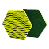 Scotch-Brite 96HEX Dual Purpose Scour Pad, 5 X 5, Green/yellow, 15/carton 2