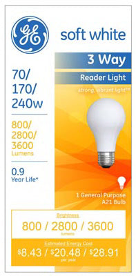 General Purpose Bulbs, 3-WAY