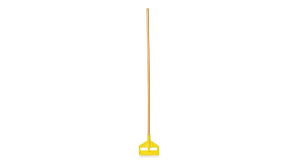 Rubbermaid FGH115000000-EA Invader Side Gate Wet Mop Handle Wood/Yellow Plastic Head, 54"