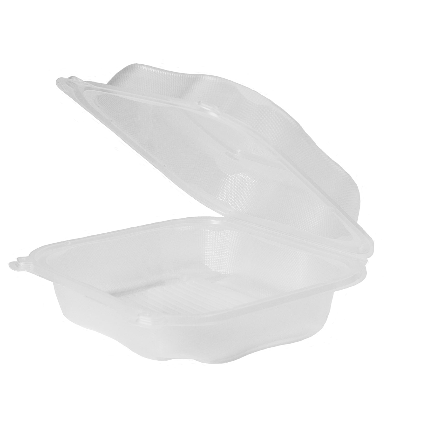 Genpak CLX200-CL Clover Clear Large Hinged Container 8.35" X 8.32" X 2.88" 150/CS