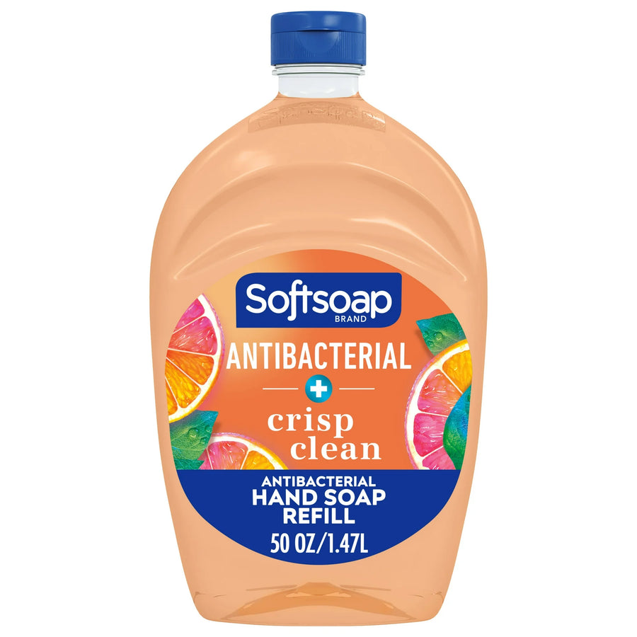 Softsoap US05261A Softsoap Liquid Antibac. Hand Soap 50 oz. Refill, Crisp Clean, Orange 6/CS