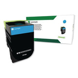 Lexmark 80C0HCG 80c0hcg Return Program High-Yield Toner, 3,000 Page-Yield, Cyan, Taa Compliant 2