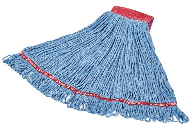 Rubbermaid FGC15306BL00 Swinger Loop Blend Wet Mop Blue, 24 oz., 5" Headband 6/CS