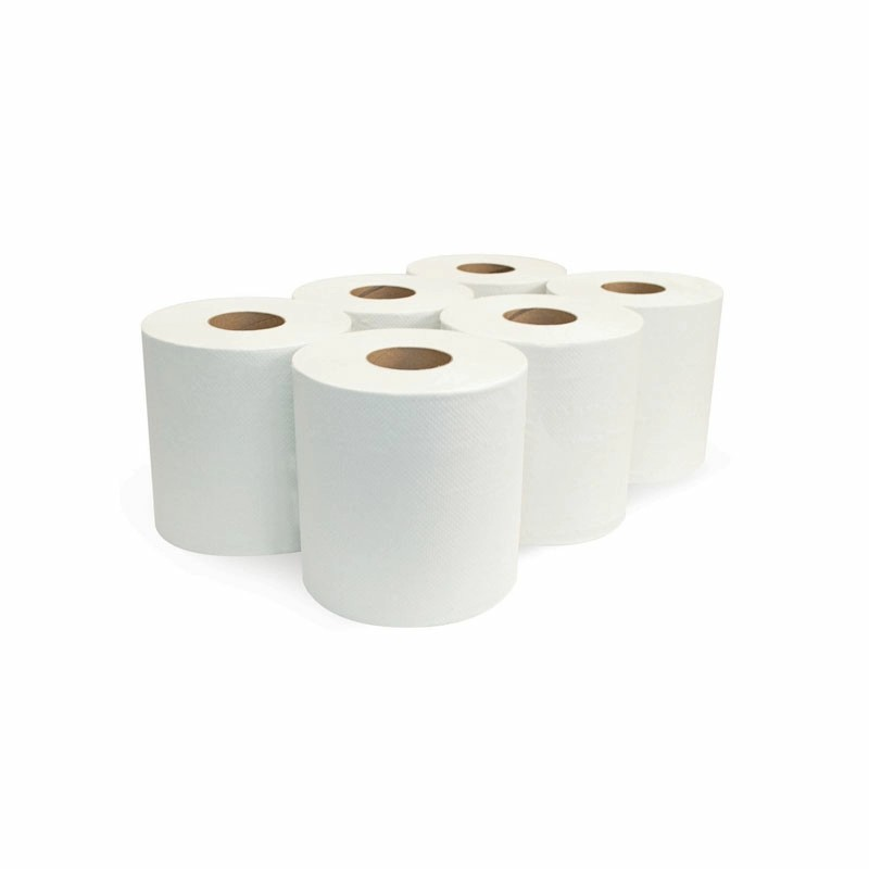 Morsoft C6600 7.5" Center Pull Towel White 1-Ply 3" Core 600 Sheets 6/CS