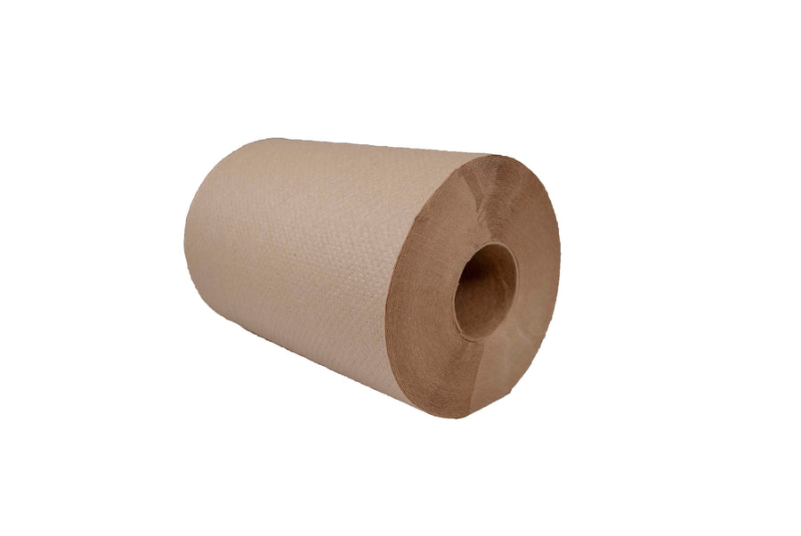 Morsoft R12350 8" Universal Hardwound Roll Towel Kraft 1-Ply 2" Core 350' 12/CS