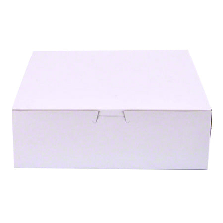 Southern Champion 1557 9" X 9" X 3" Bakery Box White, Non-Window, Lock-Corner 250/CS
