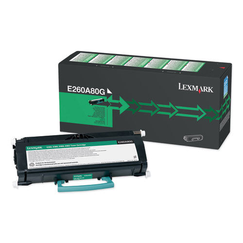 Lexmark E260A80G E260a80g Toner, 3,500 Page-Yield, Black