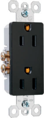 15A BLK 2P Deco Outlet