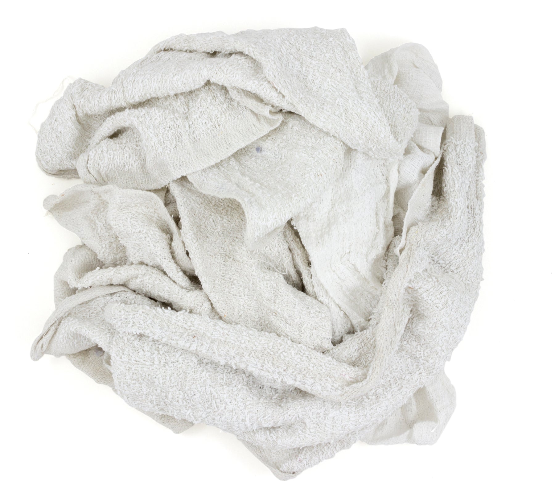 Hospeco 537-10 White Terry Towel Rags Size Varies 10/CS