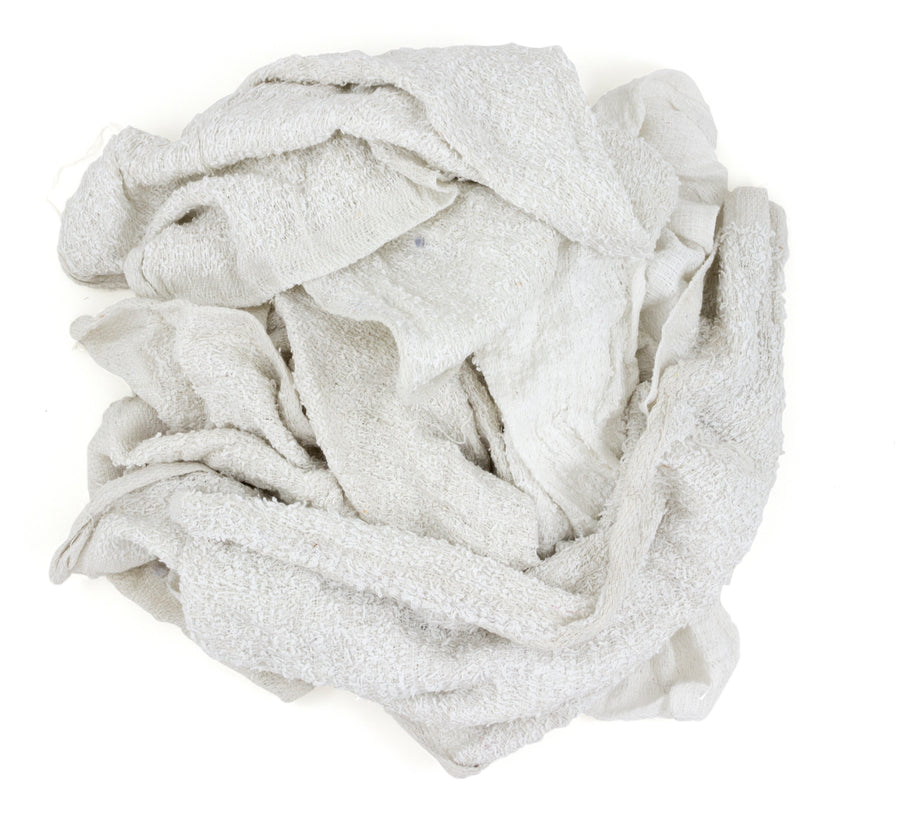 Hospeco 537-10 White Terry Towel Rags Size Varies 10/CS