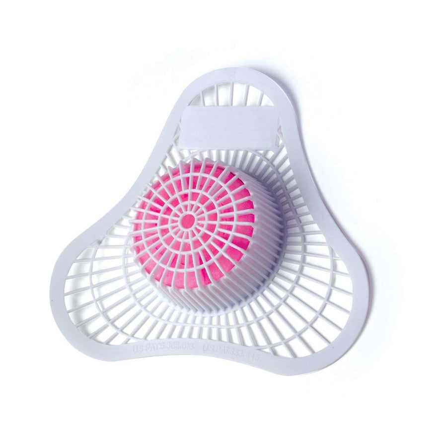 Hospeco 01901 Health Gards Urinal Screen Pink / Cherry w/ Non-Para Block 12/CS