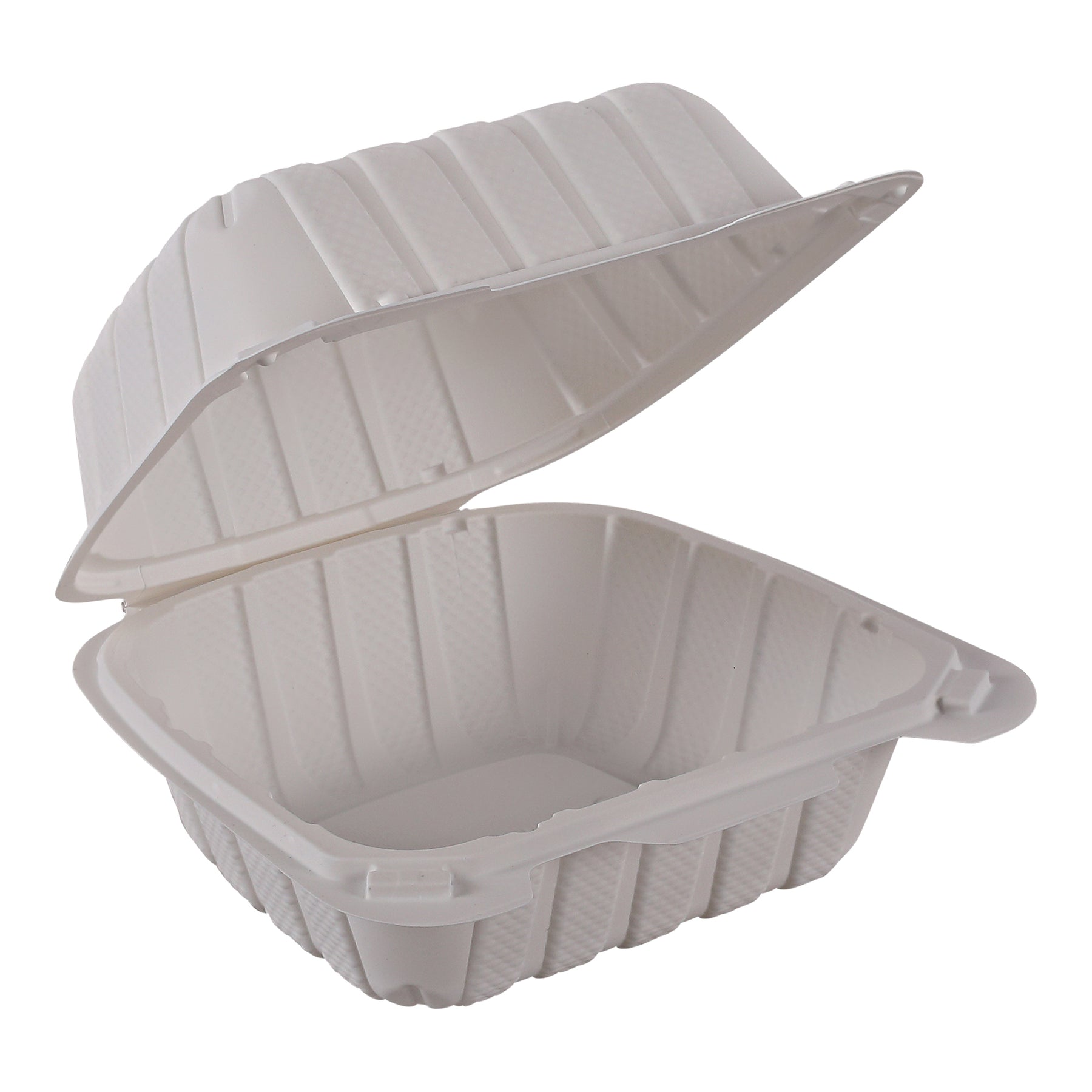 Empress Earth EPPHL-66 Hinged Container Mineral Filled PP 6" x 6" x 3" Natural 300/CS