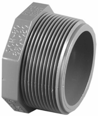 1" PVC SCH80 MPT Plug