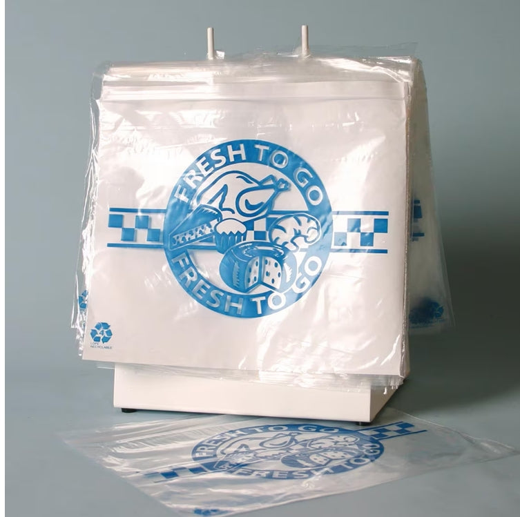 Elkay Plastics DP9758 Saddle Zip Deli Bag 1.25 Mil 10" x 8" Printed "Fresh to Go" 1000/CS