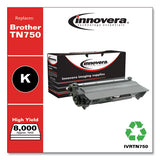 Innovera IVRTN750 Remanufactured Black High-Yield Toner, Replacement for TN750, 8,000 Page-Yield, Ships in 1-3 Business Days 2