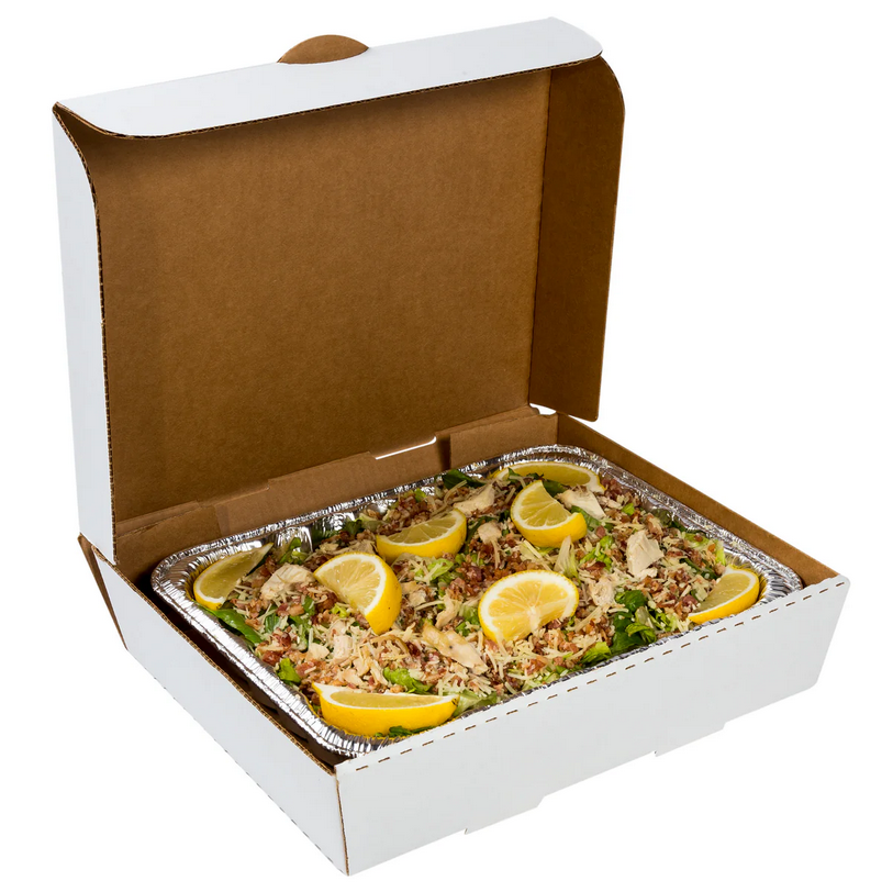 Amercareroyal CCBHP13113 Corrugated Catering Box White Half Pan 13" x 10.88" x 3" 50/CS