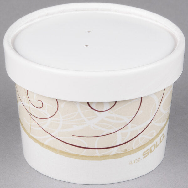 Solo Cup KHSB8A-J8000 8 oz Squat Food Container w/ Lid Symphony 250/CS