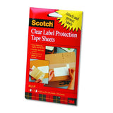 Scotch 822-P Scotchpad Label Protection Tape Sheets, 4" X 6", Clear, 25/pad, 2 Pads/pack 2