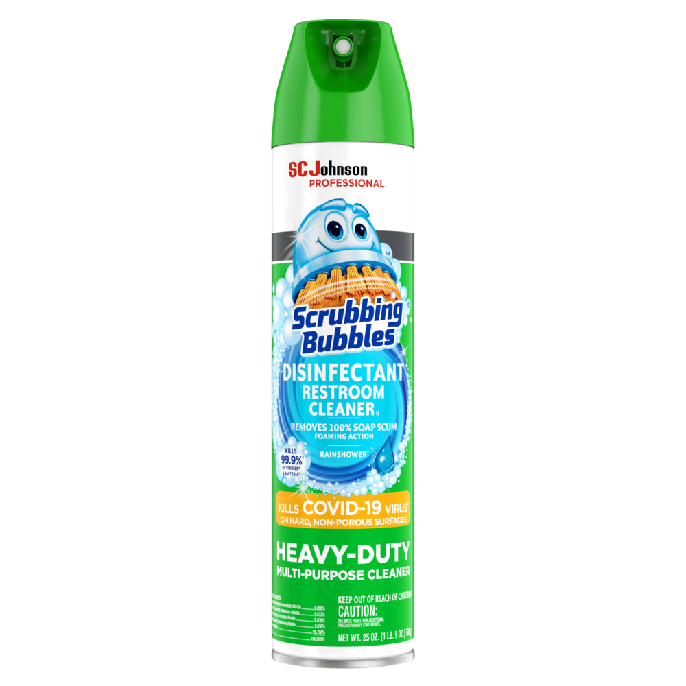 SC Johnson 313358 Scrubbing Bubbles Restroom Cleaner Aerosol 25 oz 12/CS